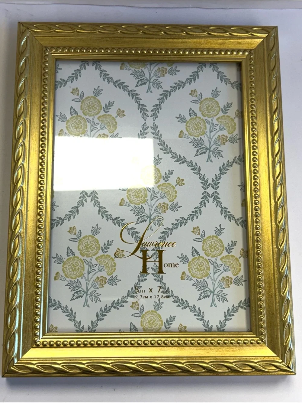 Vintage Style Gold Frame Lawrence Home 5 x 7 Easel Back F571011